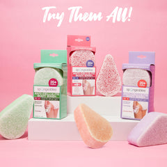 Spongeables Pedi Scrub lavender sponge 6-count packaging keeps skin pampered.