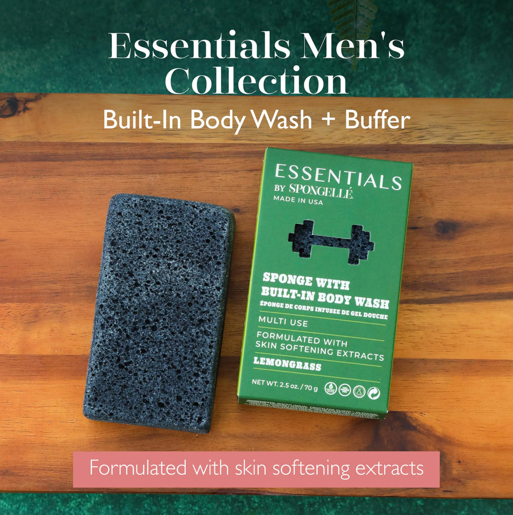SPONGELLÉ Lemongrass Buffer close-up showing creamy lather for cleansing.