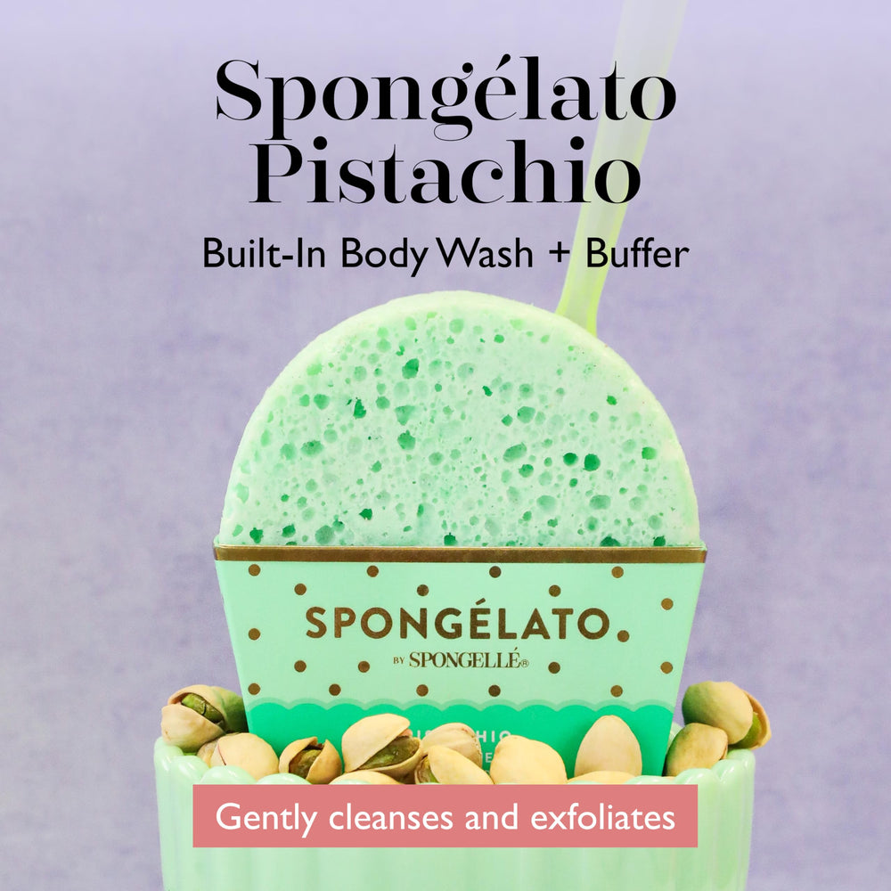 SPONGELLÉ Spongelato Frutti di Bosco Loofah with berry aroma and gentle buffer.