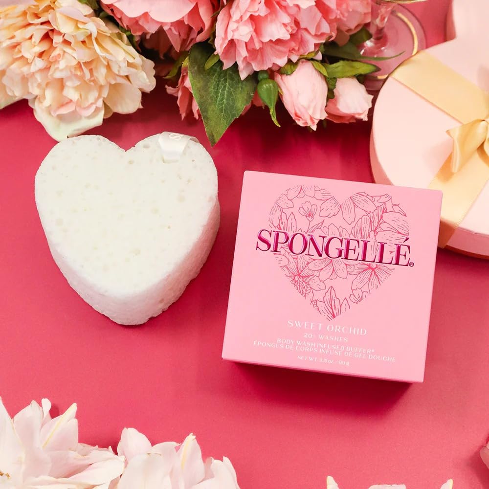 Spongellé buffer texture close-up highlighting exfoliating benefits for smooth skin