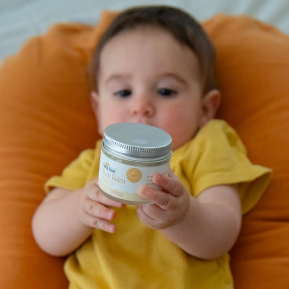SPRIGS whipped texture shows smooth, non-greasy application for baby skin.