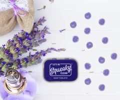 SqueakyClean travel tin shown for pocket-friendly hygiene on the go