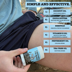 Squirrel's Nut Butter anti chafe stick after race use for skin comfort