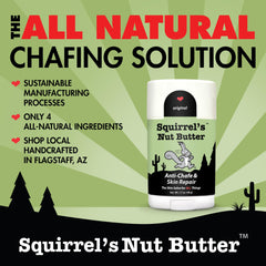 Squirrel's Nut Butter stick applied to thigh to prevent chafing during runs
