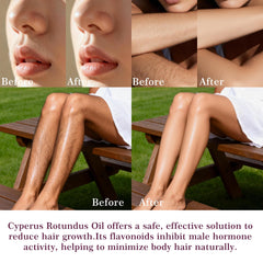 SRIOIO Cyperus Rotundus Oil application routine for smoother skin.