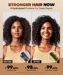 Srripo collagen hair mask application on hand for quick treatment.