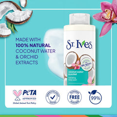 St. Ives bottle with recycled plastic label—eco-friendly packaging