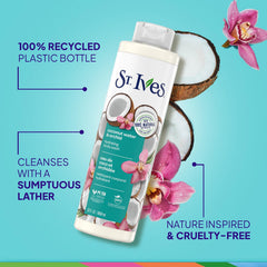 St. Ives foamy lather on skin—silky softness after cleansing