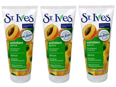 St. Ives Fresh Skin Scrub apricot jar label highlights trusted exfoliation for daily skincare