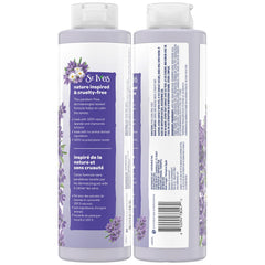 St. Ives Lavender Chamomile rich lather demonstrates skin-softening foam.