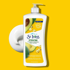 Skin appears hydrated with regular St. Ives lotion use.