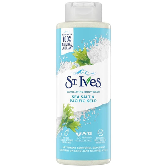 St Ives sea salt Pacific kelp exfoliating wash bottle for daily cleansing and smooth skin