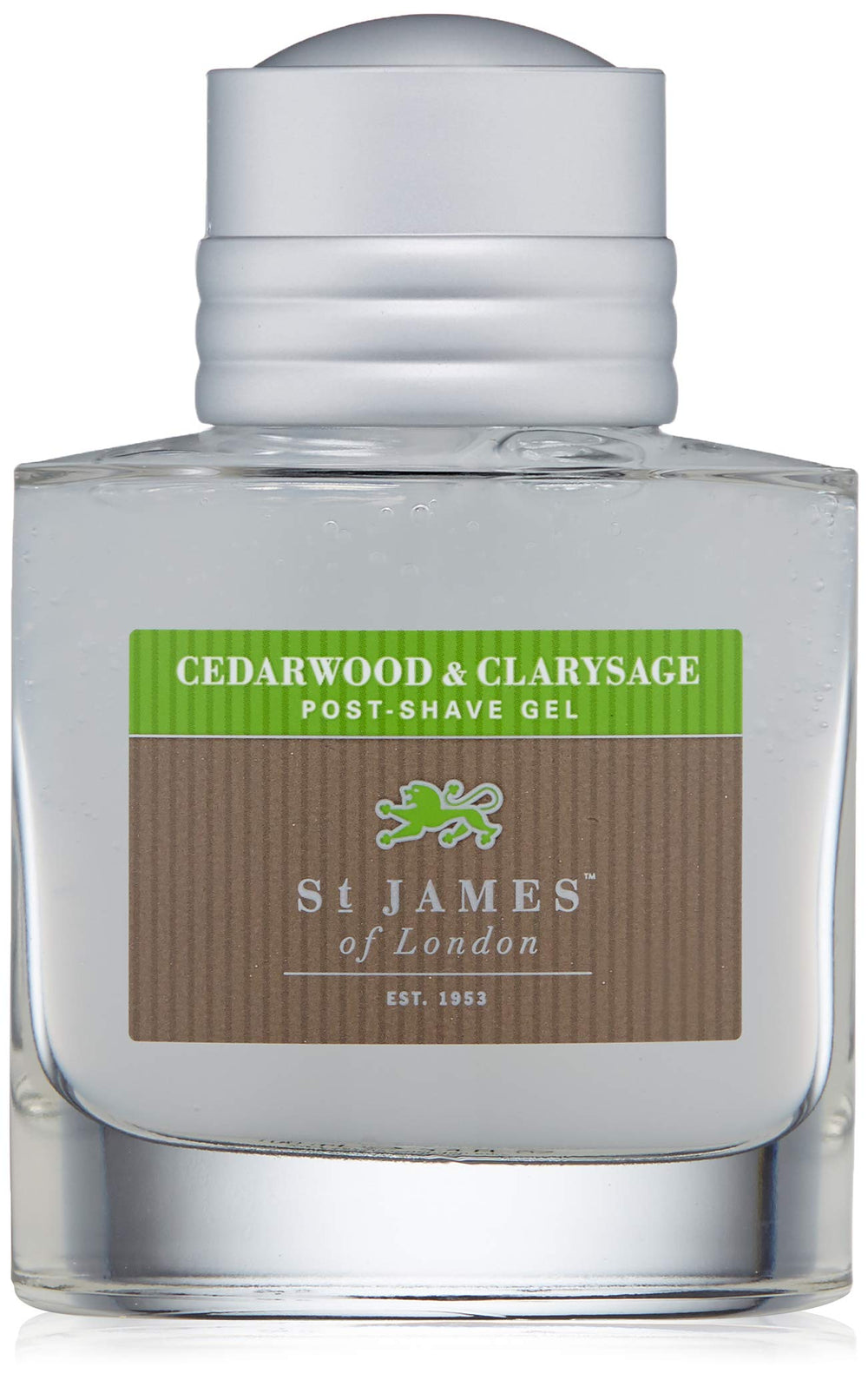 St James of London Cedarwood and Clarysage gel bottle with premium packaging.
