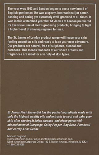 St James of London Cedarwood and Clarysage gel on skin provides quick absorption.