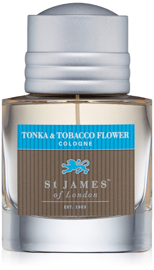 St James of London Tonka & Tobacco Flower bottle pour showcases warm tobacco notes for evening wear