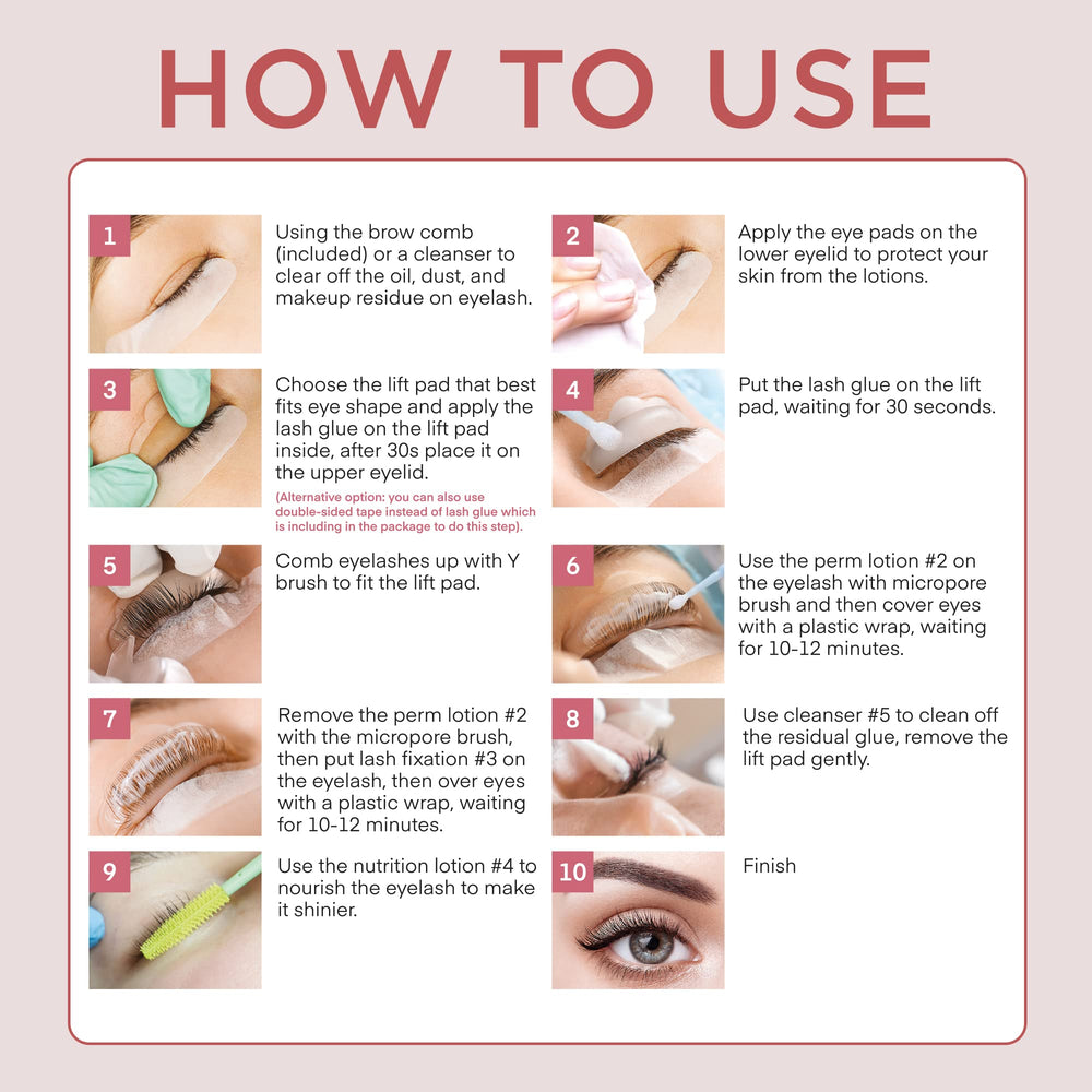 St. Mege brow lamination kit tools laid out for reference