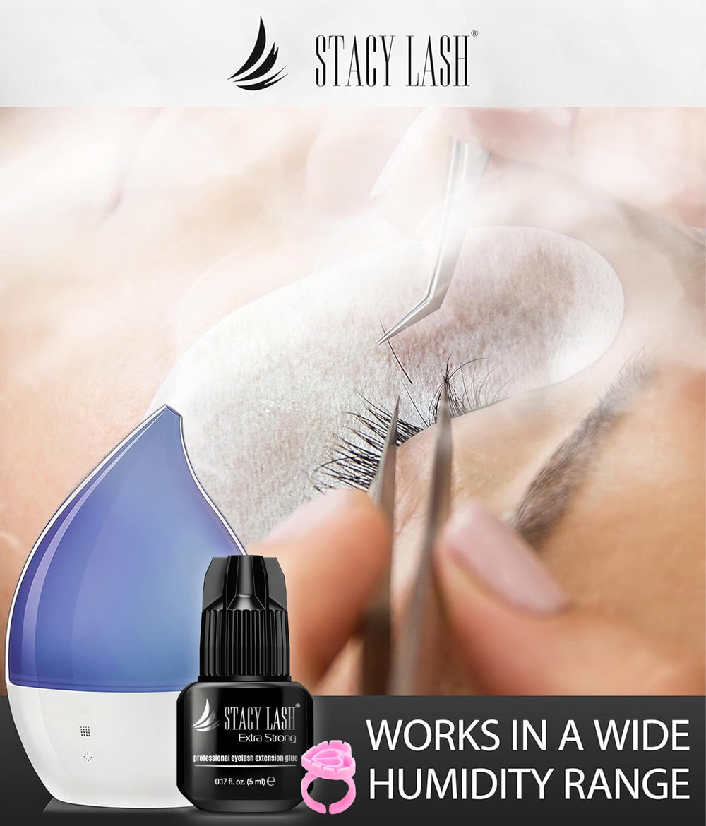 Stacy Lash long-lasting bond supports classic lash extensions.