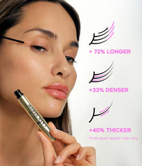 STACY LASH mascara brush for even mascara distribution.