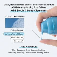 Standard Seoul Deep Clean Bubble Cleanser display of triple-acid complex for mild exfoliation