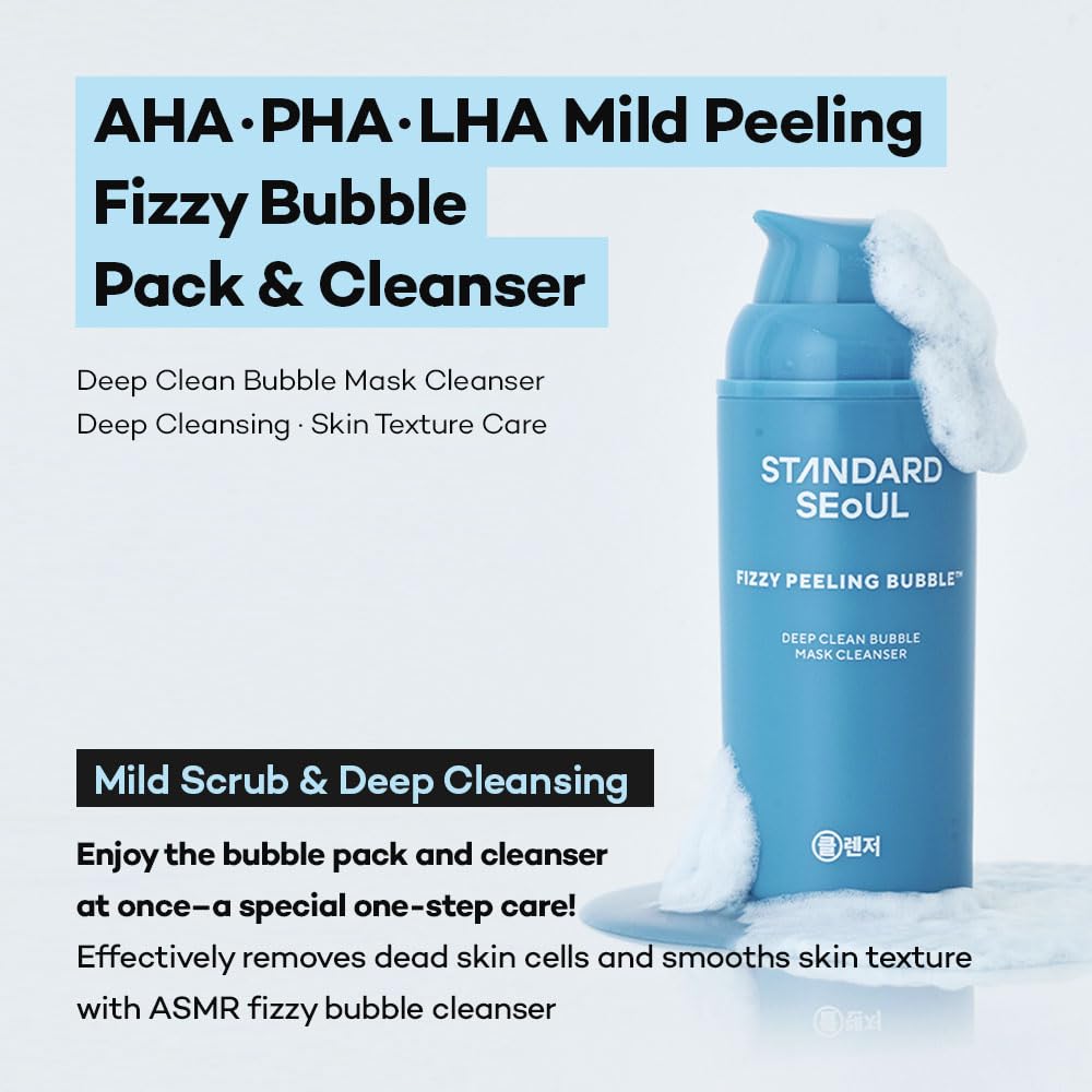 Standard Seoul Deep Clean Bubble Cleanser gel-to-foam transformation highlighting rich lather