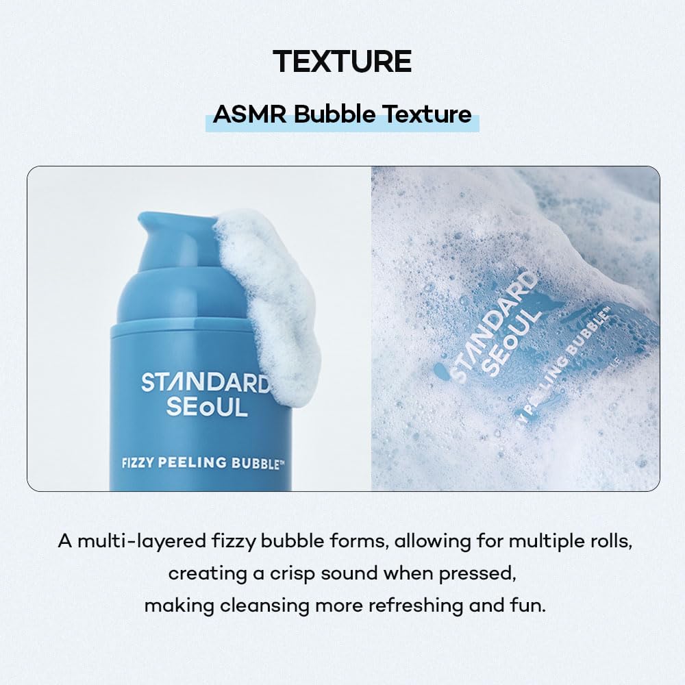 Standard Seoul Deep Clean Bubble Cleanser texture illustration emphasizing refined skin texture