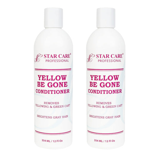 STAR CARE Yellow Be Gone bottle front—neutralizes brass for brighter blonde tones.