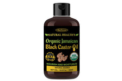 StarDunes Jamaican Black Castor Oil bottle for nourishing hair growth and scalp care