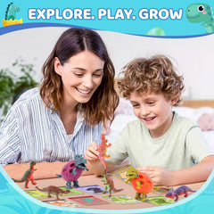 STARYAR bath bombs with educational dinosaur learning cards.