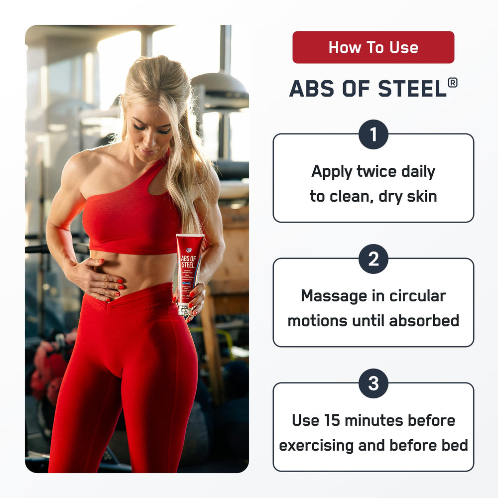 Warming tingling from SteelFit cream signals active ingredients at work.