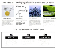 BioPureMED CE Ferulic ester vial shows stable vitamin C formulation