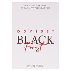 Odyssey Black Forest Dessert Edition notes graphic featuring cherry, caramel and vanilla hints.