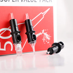 STIGMA EN05 rubber-band loaded cartridges prevent ink backflow during tattoos.