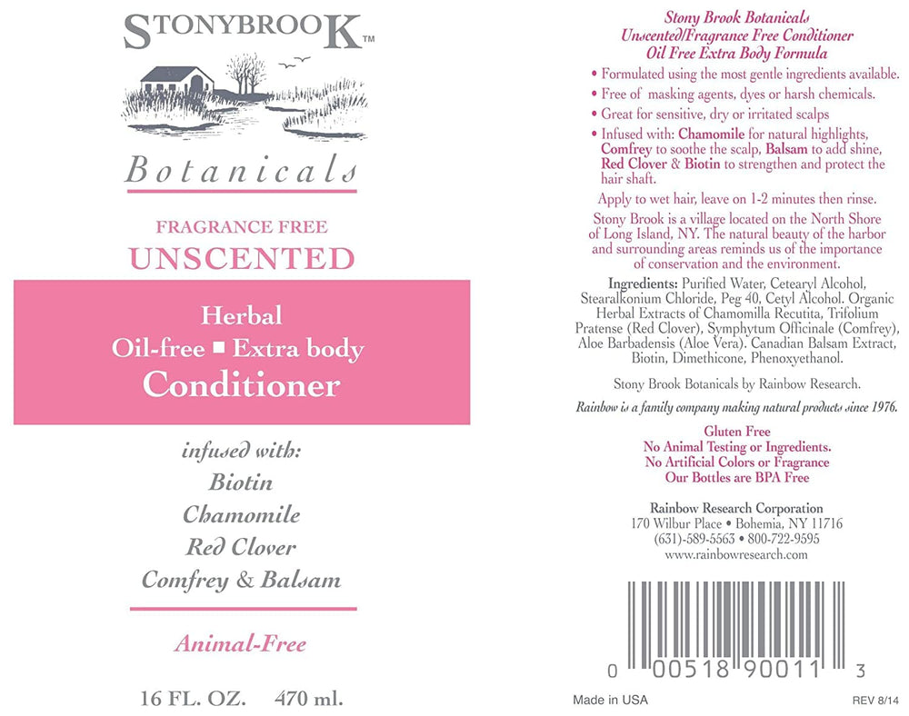 Stonybrook Unscented Conditioner texture ready to rinse for lightweight manageability.