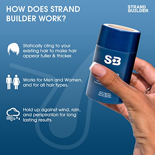 Strand Builder Hair Fibers humidity-resistant finish for all-day confidence