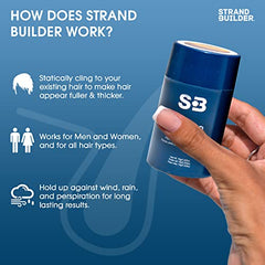 Strand Builder Hair Fibers on hairline blends for undetectable coverage