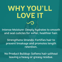 Strands of Faith Enrich Leave-In application scene shows lightweight moisture without heaviness.