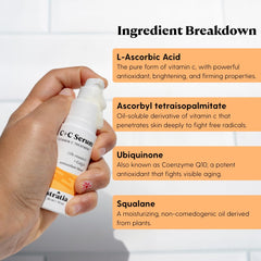 Stratia C+C Serum ingredients featuring CoQ10 and vitamin C antioxidants.