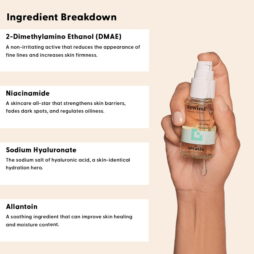 Stratia Rewind serum niacinamide-brightening for more even skin tone