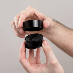 Stryx Anti-Shine Powder close-up showing invisible finish on skin.