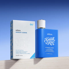Sttes bottle pictured for a night-out fragrance routine.