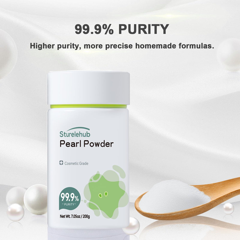 Sturelehub Pearl Powder Organic jar showing packaging, ideal for home cosmetics