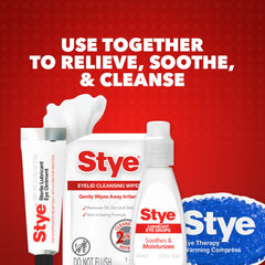 Stye eye wipes on-the-go ready-to-use pack illustration.