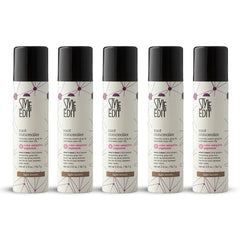 STYLE EDIT root concealer spray closeup in light brown delivering quick grey coverage.
