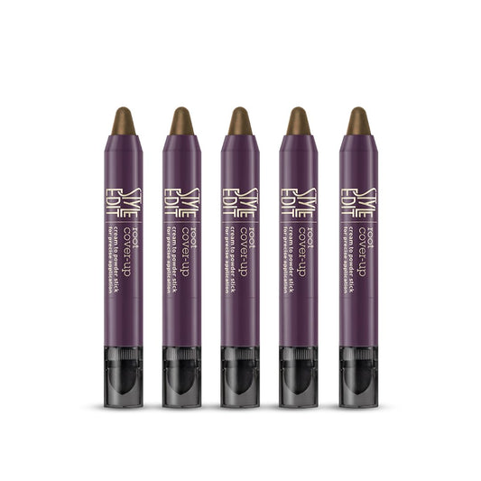 Style Edit Root Touch Up Stick demonstrates application for seamless gray root coverage