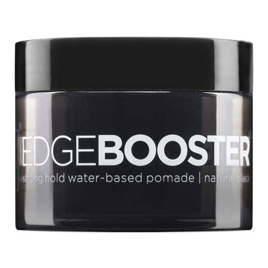 Style Factor Edge Booster Hideout pomade with black tint hides gray hairs for a fuller look.
