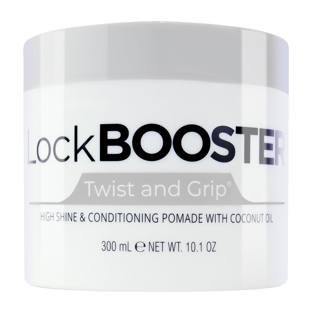 Style Factor Lock BOOSTER bottle front showing strong hold without buildup