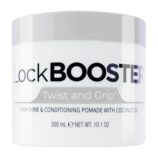 Style Factor Lock BOOSTER bottle front showing strong hold without buildup