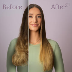 Frizz control on mid-lengths for smoother styling.