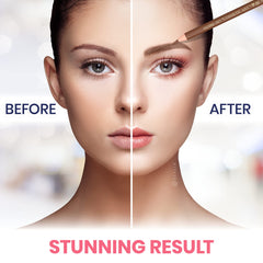 Stylia waterproof brow pencil swatch illustrating smudge-proof wear.