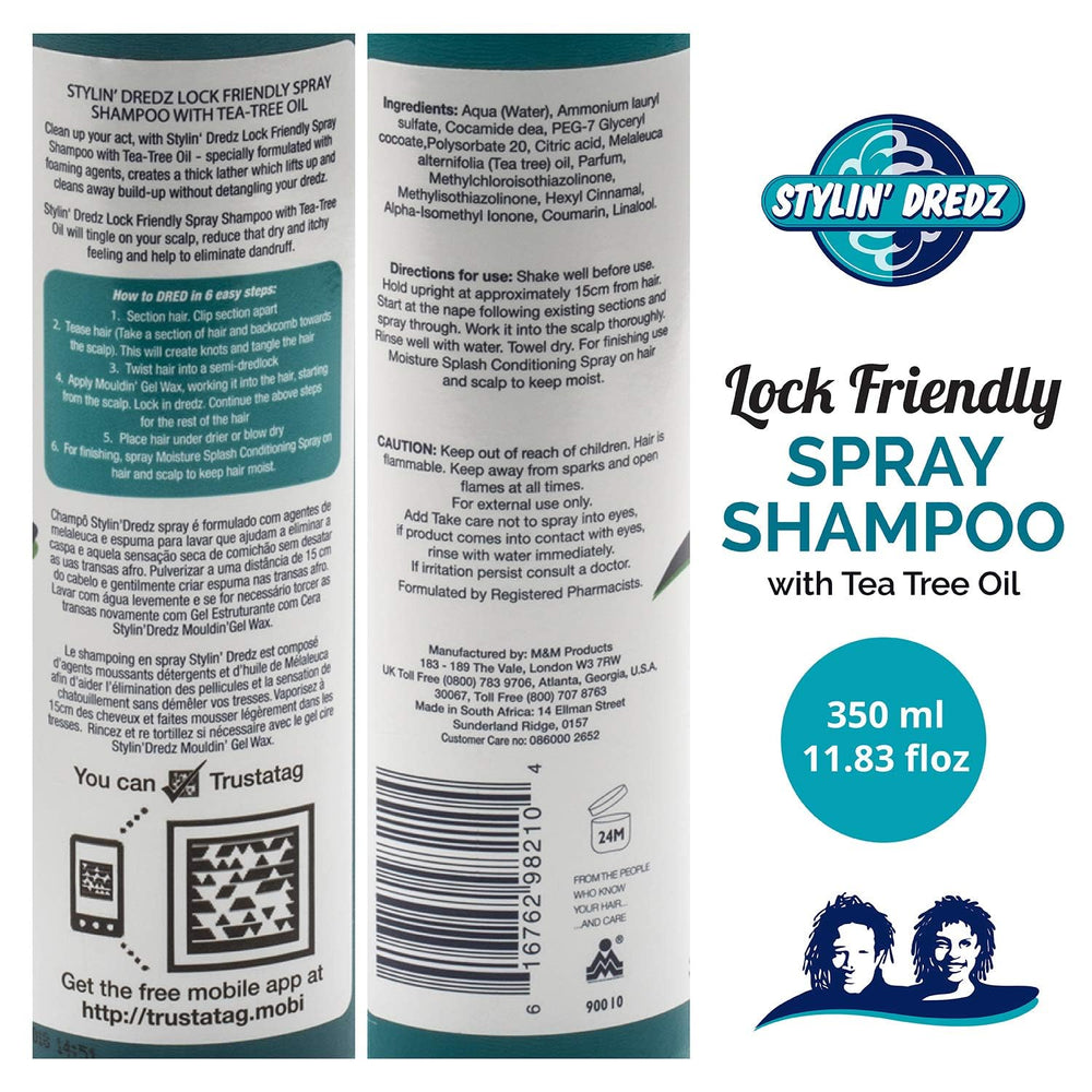 Stylin Dredz thick-lather foam delivers thorough removal of buildup
